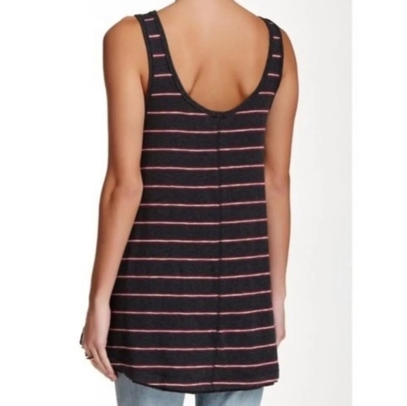 We the Free Grey Striped Garden Sleeveless Flared Tank Top Medium - Picture 8 of 8